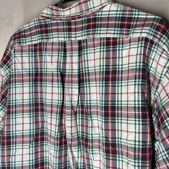 Ralph Lauren plaid long sleeve button front shirt red white blue green, size XL - Picture 8 of 11